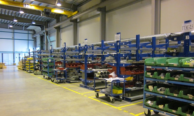 Склад покупных и комплектующих изделий в цехе Склад покупных и комплектующих изделий в цехе