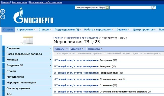 Информация на портале Бережливого производства Информация на портале Бережливого производства