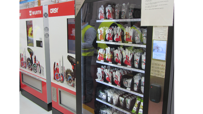 ABB. Вендинговый аппарат для выдачи расходных материалов и мелких комплектующих.